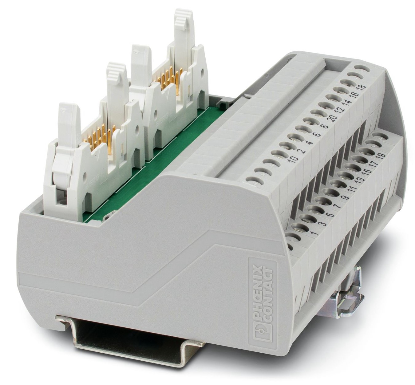 Phoenix Contact VARIOFACE Series Male Interface Module, IDC male pin strip Connector, DIN Rail, 1A