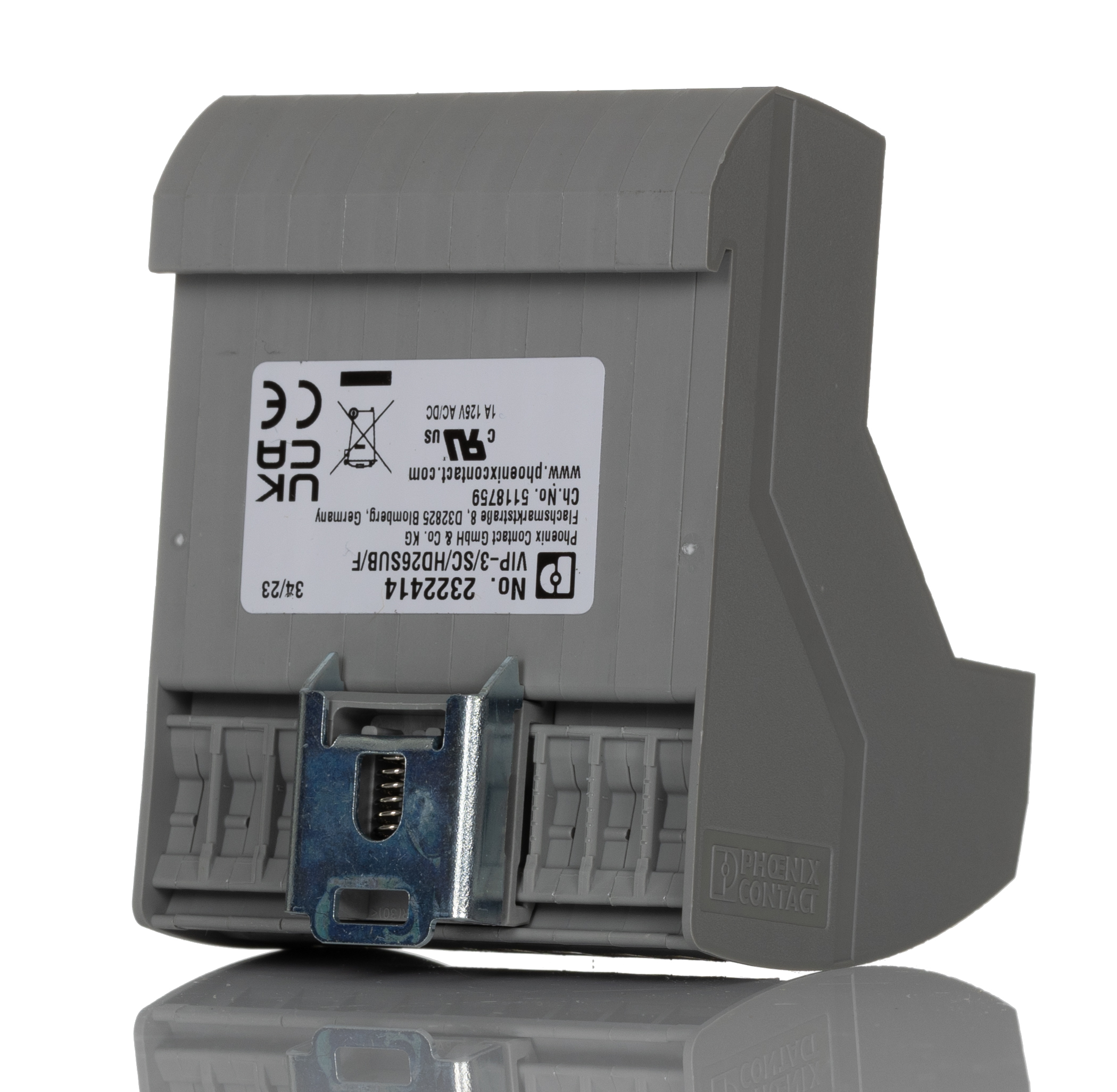2322414 Phoenix Contact VIP-3 Series 26-Contact Female Interface Module, D-Sub Connector, DIN Rail, 1A