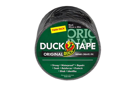 DUCK TAPE Duck Tape 232336 Duct Tape, 50 m x 50mm, Black, Gloss Finish