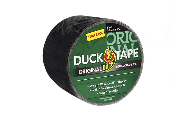 232336 DUCK TAPE Duck Tape  Duct Tape, 50 m x 50mm, Black, Gloss Finish