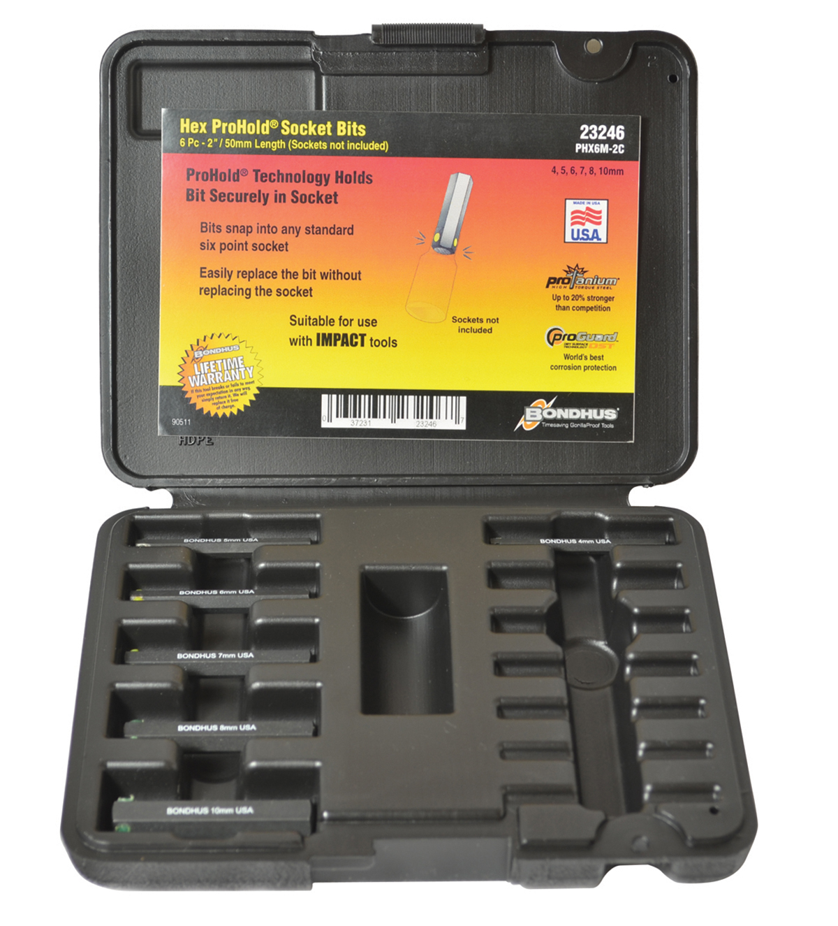 Bondhus Mixed Bit Set, Hexagonal 6 Pieces