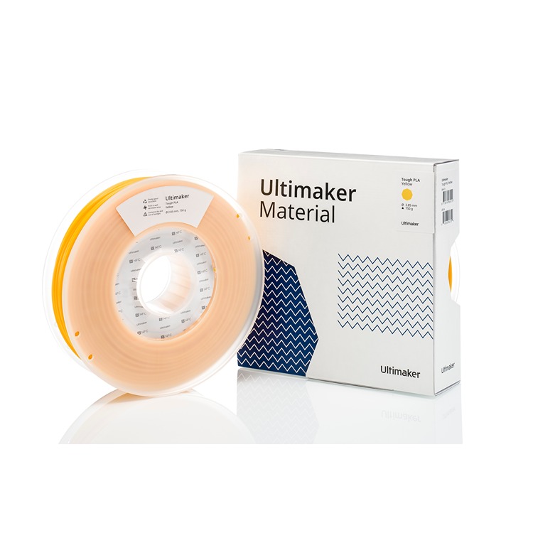 Ultimaker 2.85 mm Yellow Tough PLA 3D Printing Material, 750 g