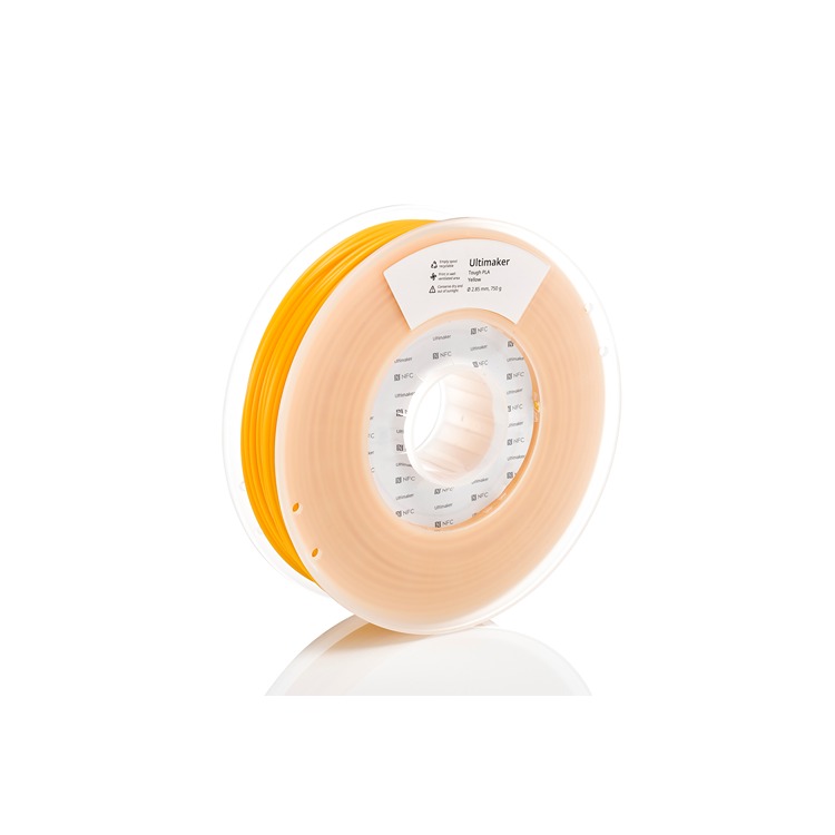 232584 Ultimaker 2.85 mm Yellow Tough PLA 3D Printing Material, 750 g