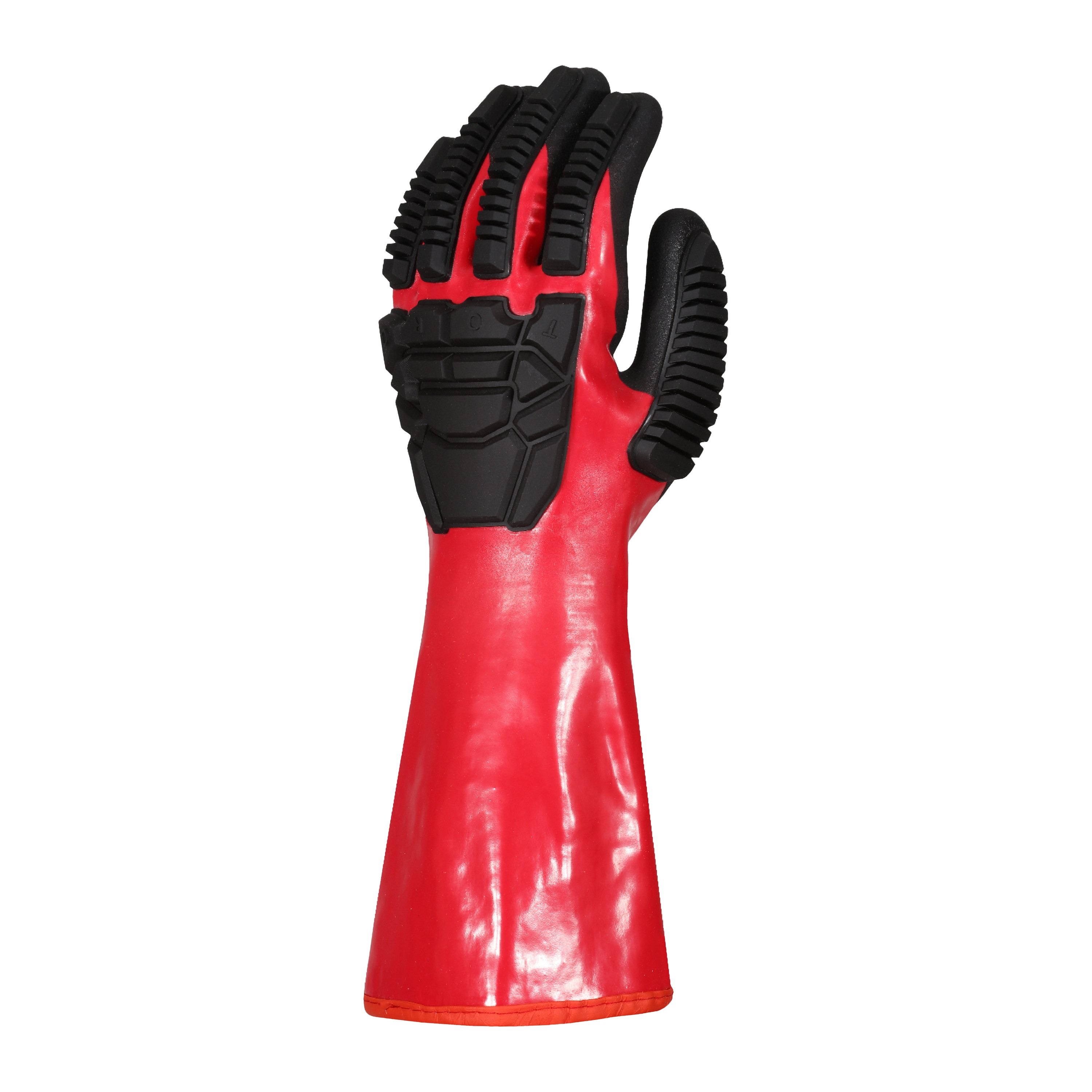 Skytec Torq Chem X Black, Red 15G Aramid/Steel Fibre Aramid, Steel Fibre Cut Resistant Gloves, Size 10, Nitrile,