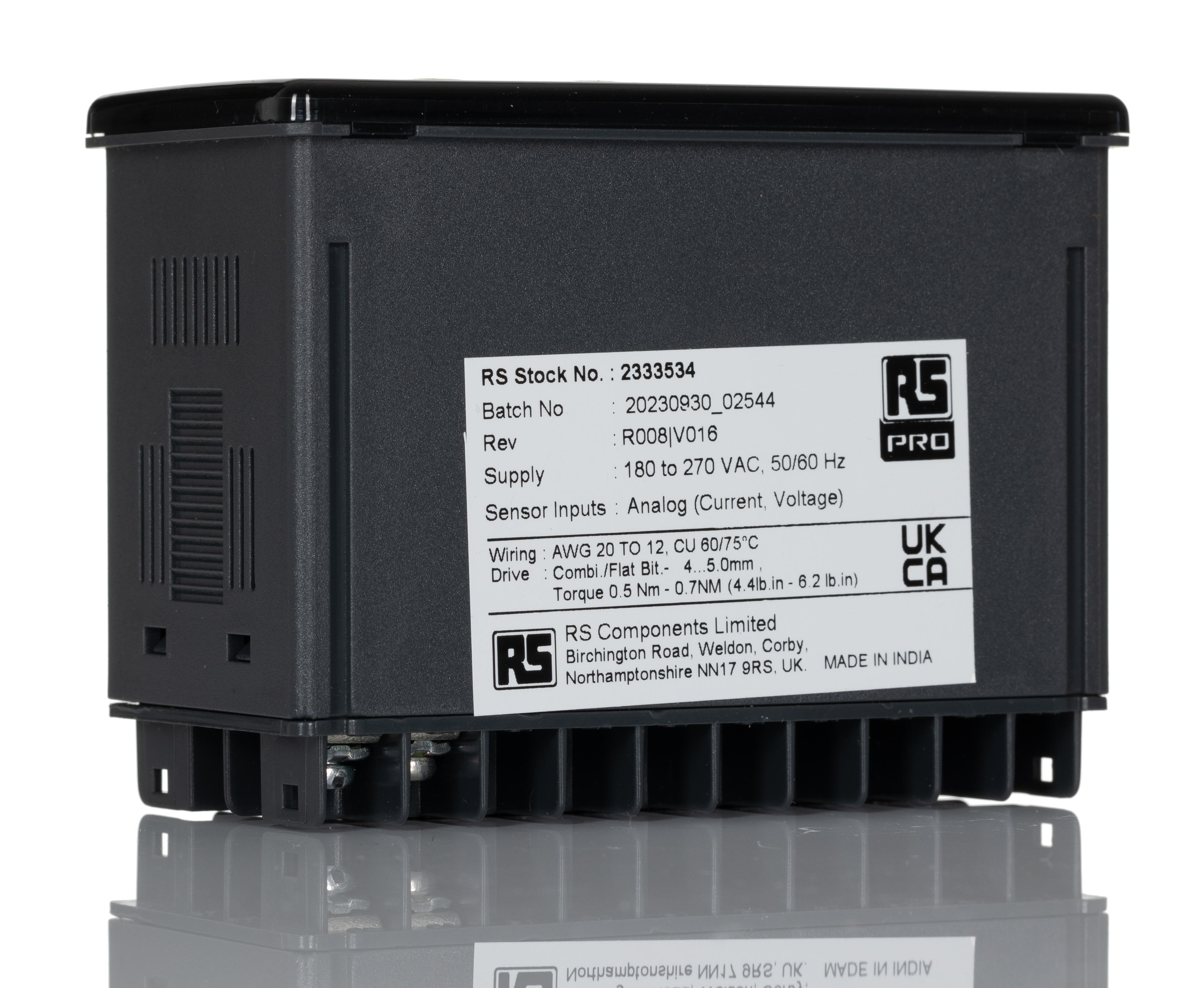 233-3534 RS PRO PIA200 7 Segment Multi-Function Panel Meters for Current, Voltage,  92 mm  x 45 mm