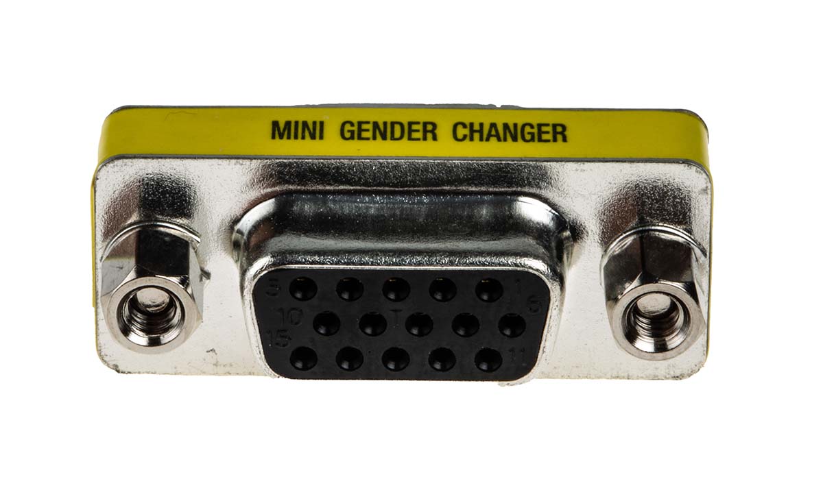 233-8931 RS PRO D-Sub Adapter 15-Way D-Sub to Female Female 15 Way D-Sub Female Female