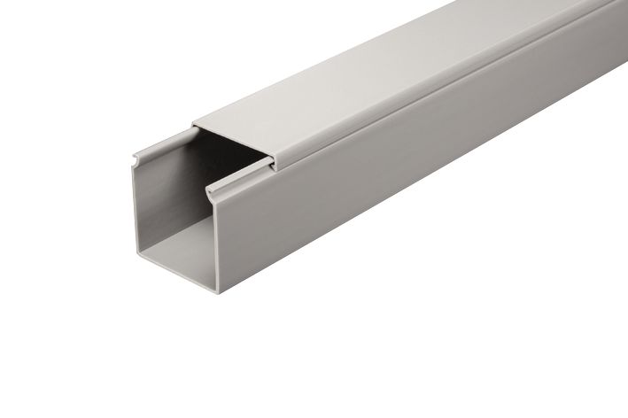 RS PRO Wiring Duct Grey, W50mm x D50 mm, L2 m, Polyvinyl Chloride