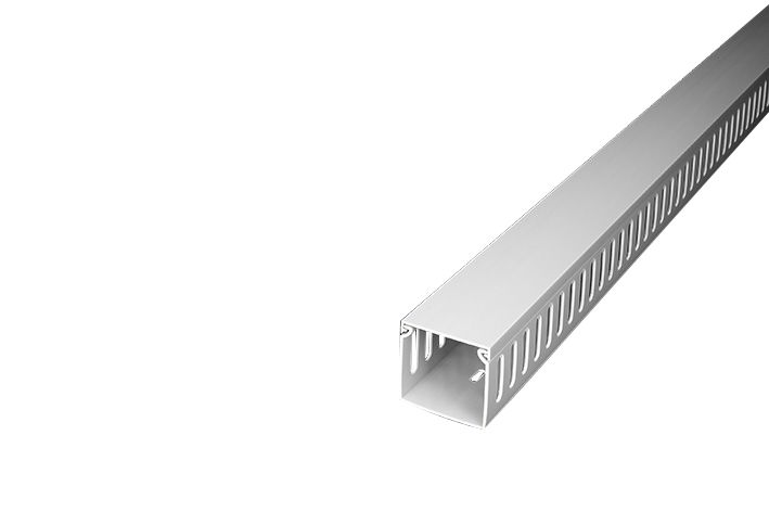 RS PRO Wiring Duct Grey - Open Slot, W40mm x D40 mm, L2 m, Polyvinyl Chloride