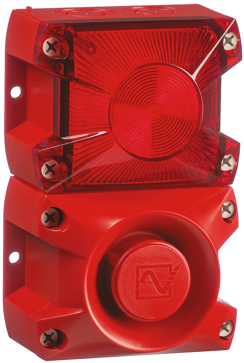 Pfannenberg PATROL Series Yellow, White, Red, Clear, Amber Sounder-Beacon Combination, IP66 255V Base 105 dB @ 1m