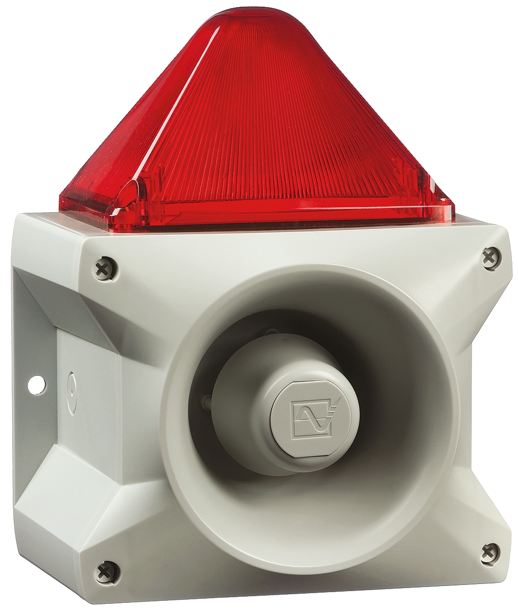 Pfannenberg PATROL Series Amber, Blue, Clear, Green, Red, White, Yellow Sounder-Beacon Combination, IP66 255V Base 120