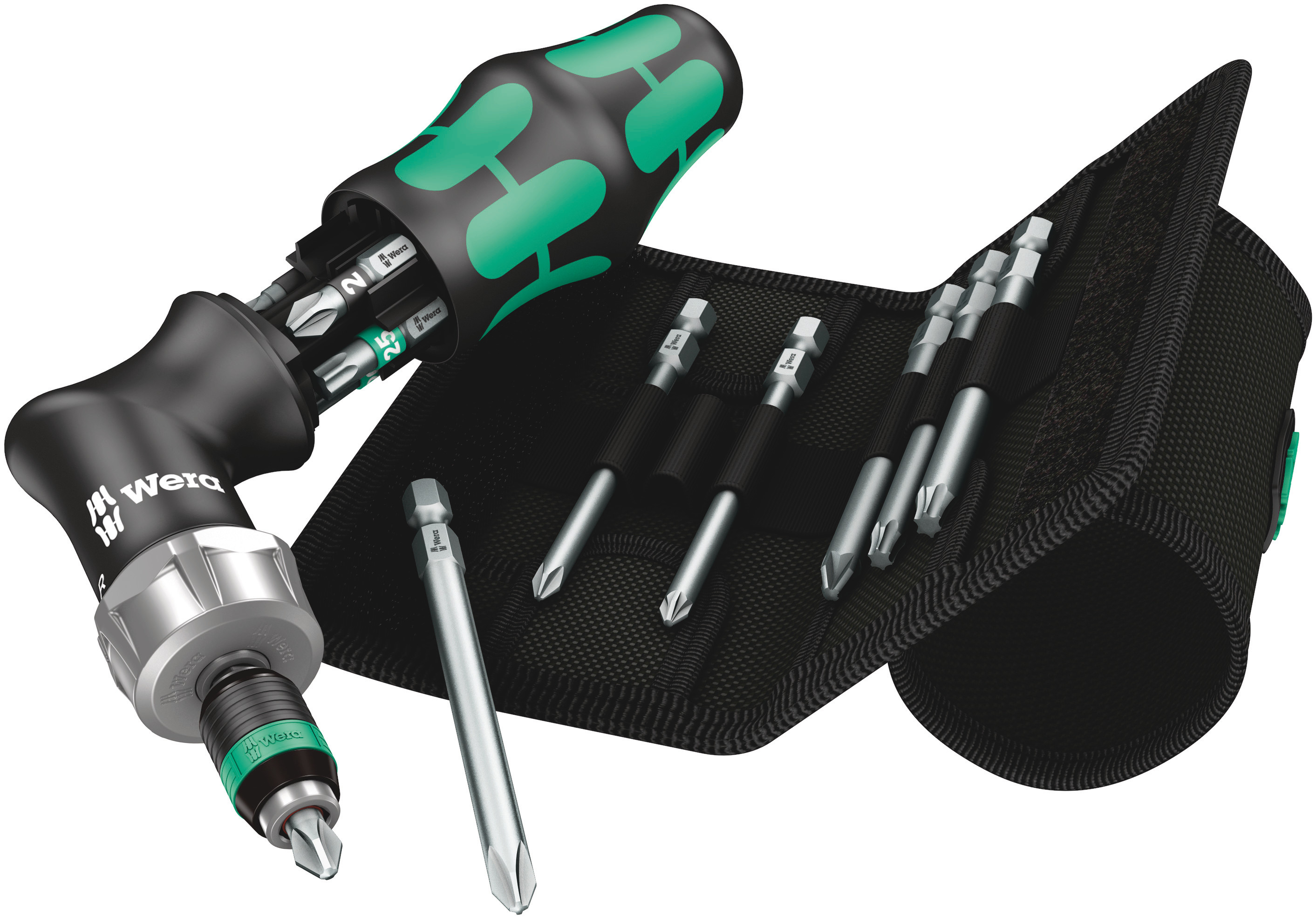 Wera 1/4 in Hexagon Phillips, Pozidriv, Torx Ratchet Screwdriver