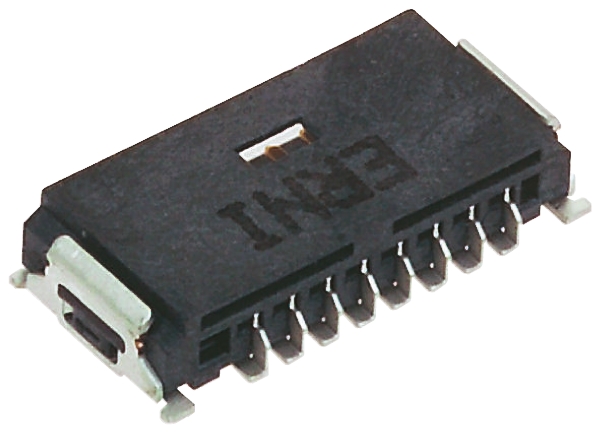 ERNI MiniBridge Series Right Angle Surface PCB Header, 3 Contact(s), 1.27 mm Pitch, 1 Row, Shrouded