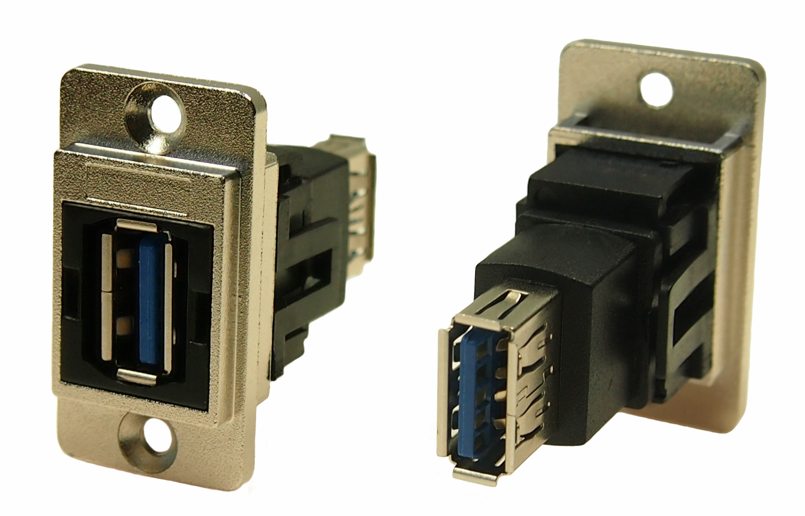 RS PRO Straight, Panel Female/Female- 2 Port Type USB Type A to A USB Connector USB 3.0