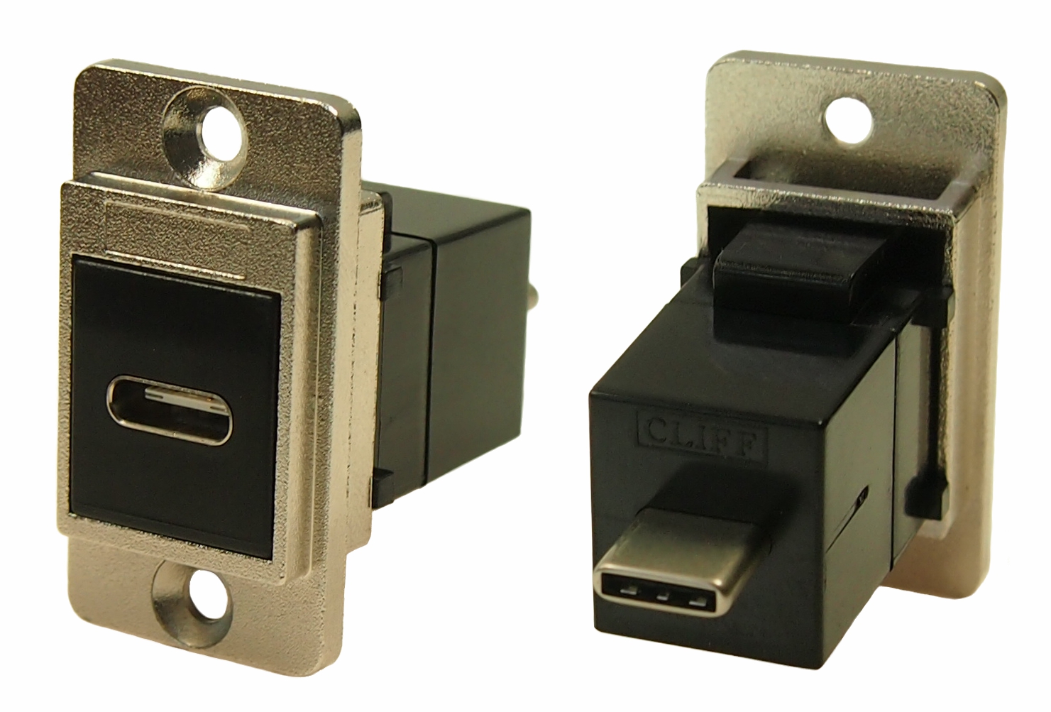 RS PRO Straight, Panel Female/Male- 2 Port Type USB Type C USB Connector USB 3.0
