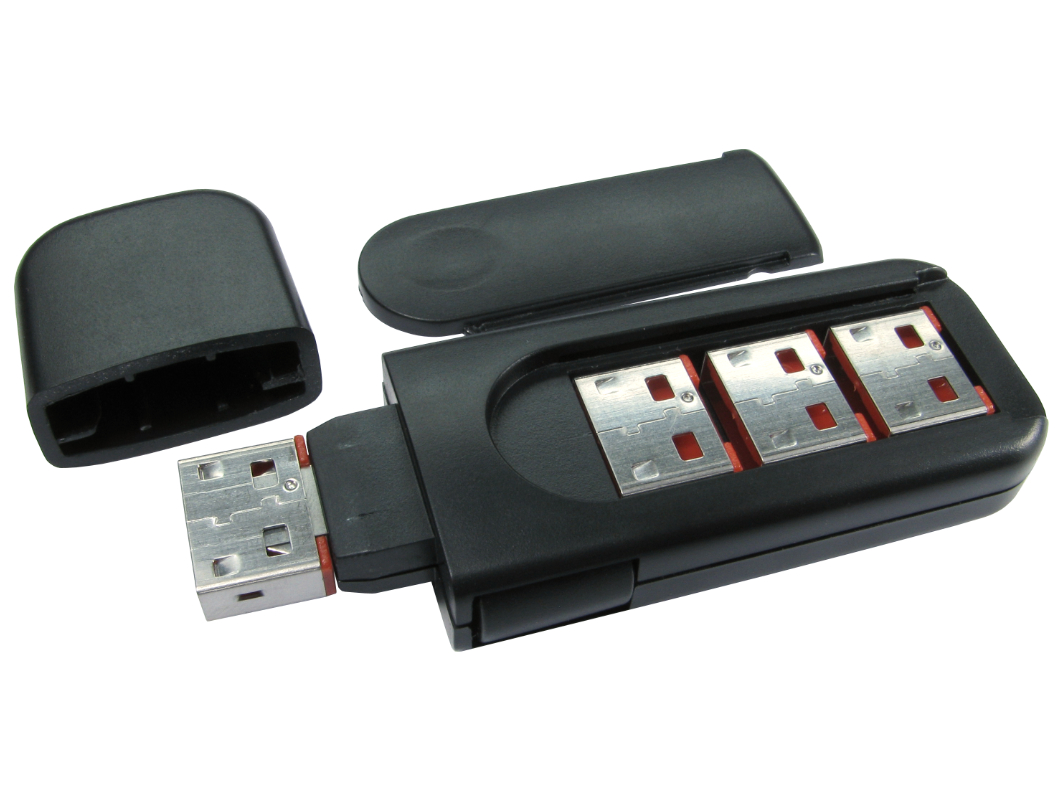 RS PRO Straight Male- 1 Port Type USB Type A USB Port Blocker Key USB