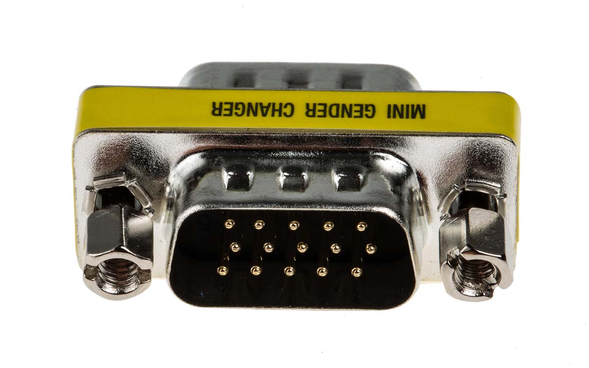 235-5699 RS PRO D-Sub Adapter 15-Way D-Sub to Male Male 15 Way D-Sub Male Male