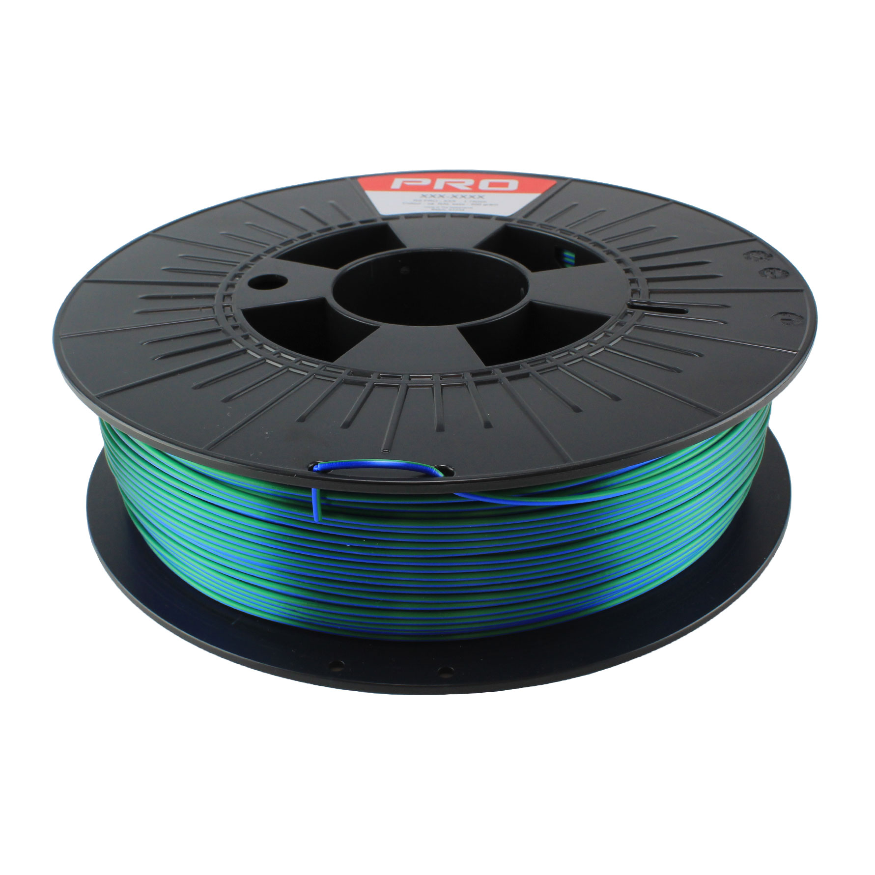 RS PRO 1.75 mm Green, Blue PLA 3D Printer Filament, 500 g