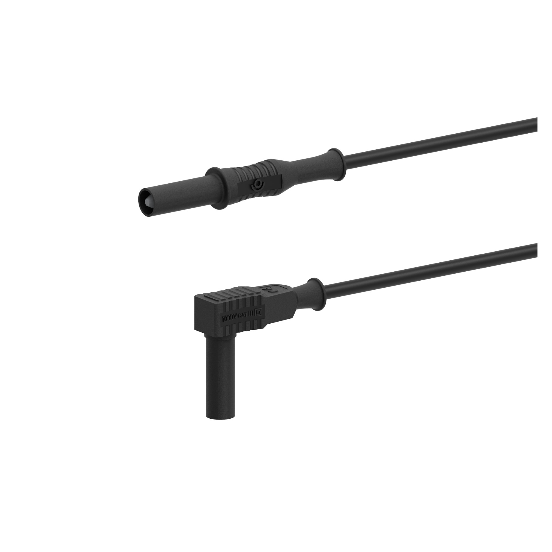 Electro PJP Connector Test Lead 36A, 1kV, Black, 200 cm Lead Length
