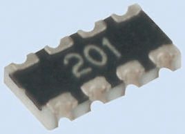 Yageo, Arc 47 Ω 1 % ISOL Resistor Array, 4 Resistors, 1206, Concave