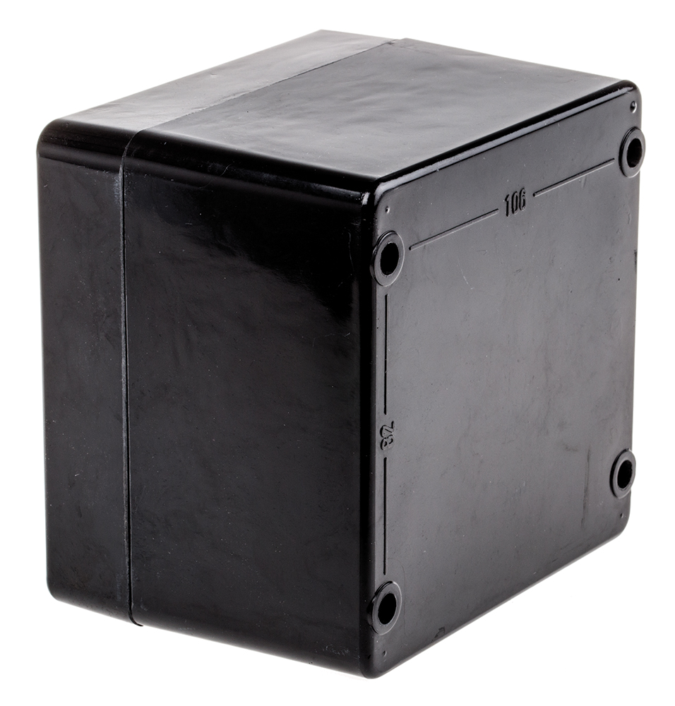 235471 Bartec GB Series Black Polyester Junction Box, IP66, 9 Terminals, ATEX, 122 mm, 120mm 90 mm