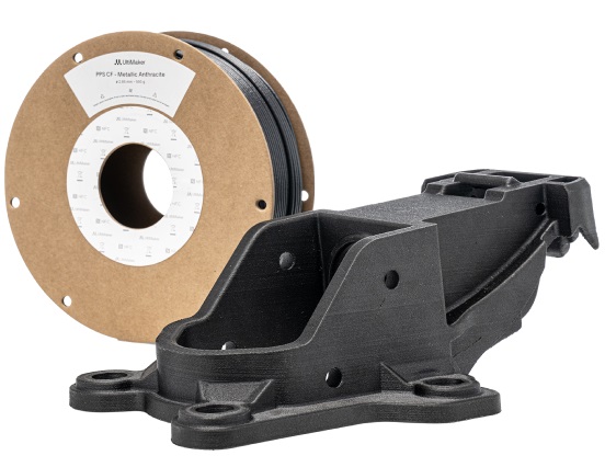 Ultimaker 2.85 mm Dark Grey Polyphenylene Sulphide Carbon Fibre 3D Printer Filament, 500 g