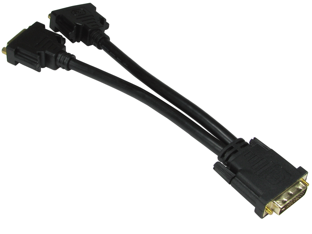 RS PRO, Male DVI-D to Female DVI-D Cable, 200 mm Black sheath Polyvinyl Chloride