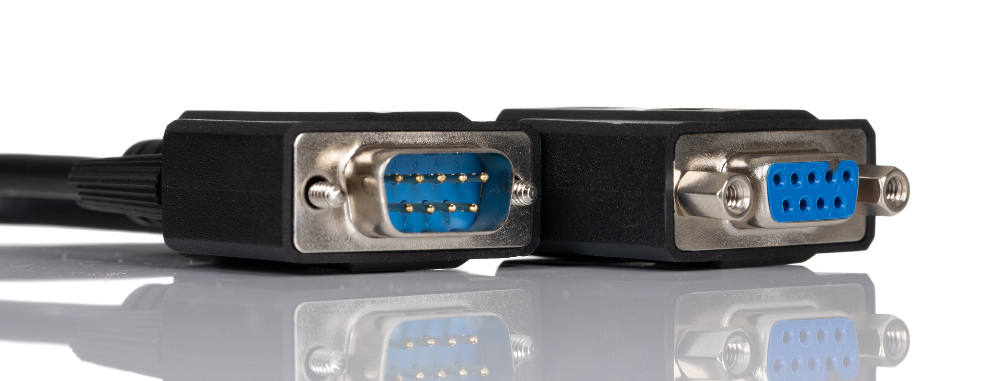 236-9119 RS PRO Male D-Sub 9-Pin to Female D-Sub 9-Pin Serial Cable, 1 m Polyvinyl Chloride, RS PRO Series