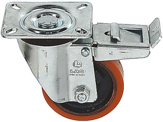 LAG Braked Swivel Castor, 300 kg Capacity, 125 mm Wheel
