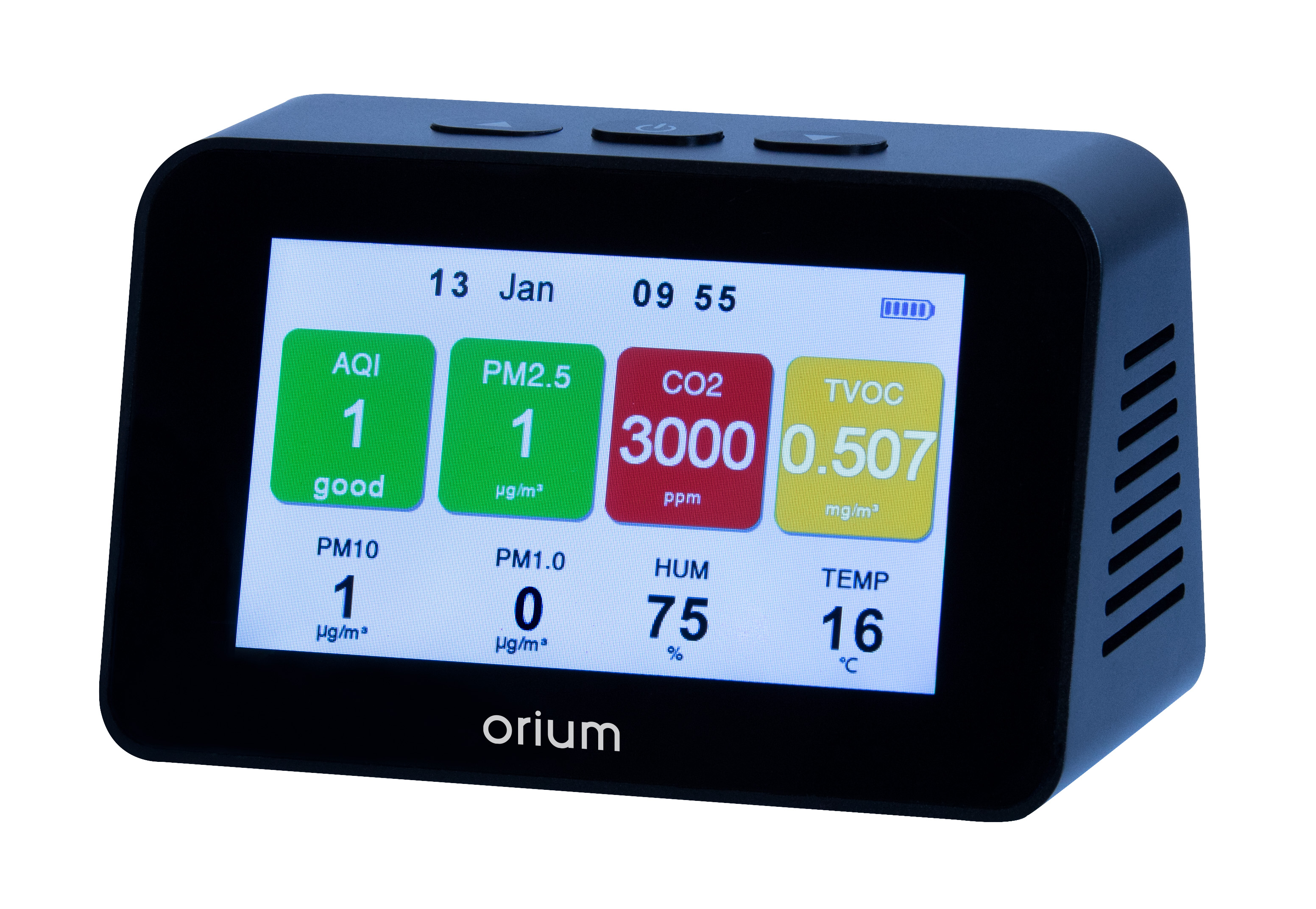 Orium Quaelis 34 Air Quality Meter 50 °C, 50 °C Max, 90 %RH Max, Battery, USB-Powered