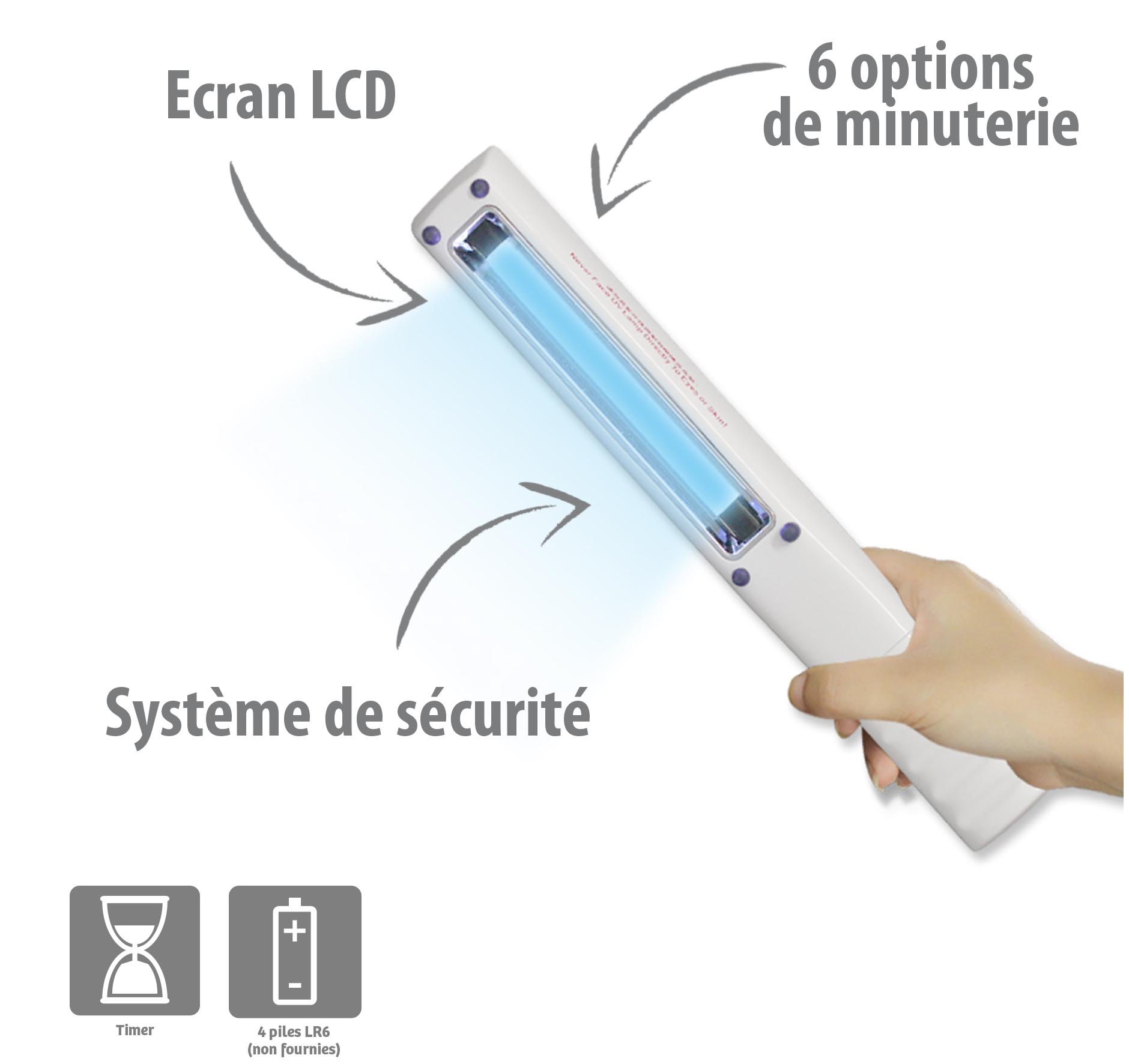 23670 Orium 4.5 W 254 nm Portable UV Disinfection Lamp, length 300 mm, 6V, 8000 h