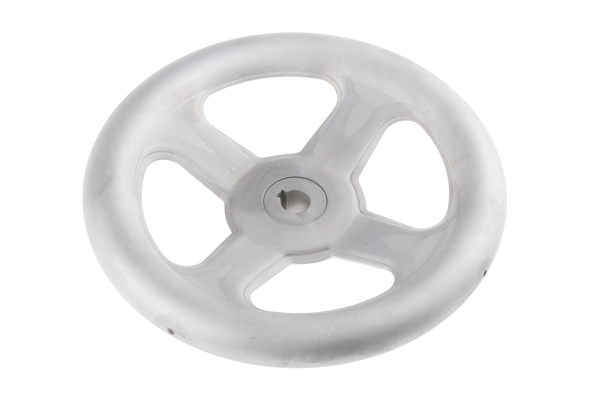 RS PRO Silver Stainless Steel Hand Wheel, 200 mm diameter