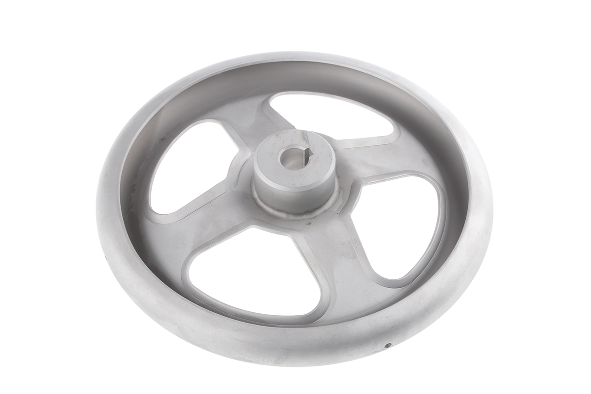 237-255 RS PRO Silver Stainless Steel Hand Wheel, 200 mm diameter