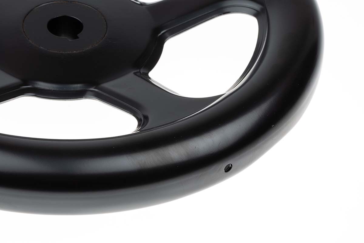 237-366 RS PRO Black Steel Hand Wheel, 250 mm diameter