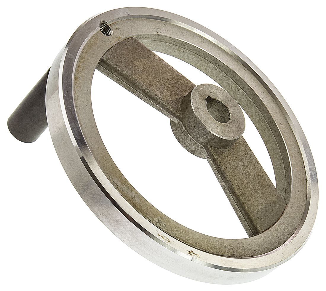 237-520 RS PRO Silver Die Cast Aluminium Hand Wheel, 200 mm diameter