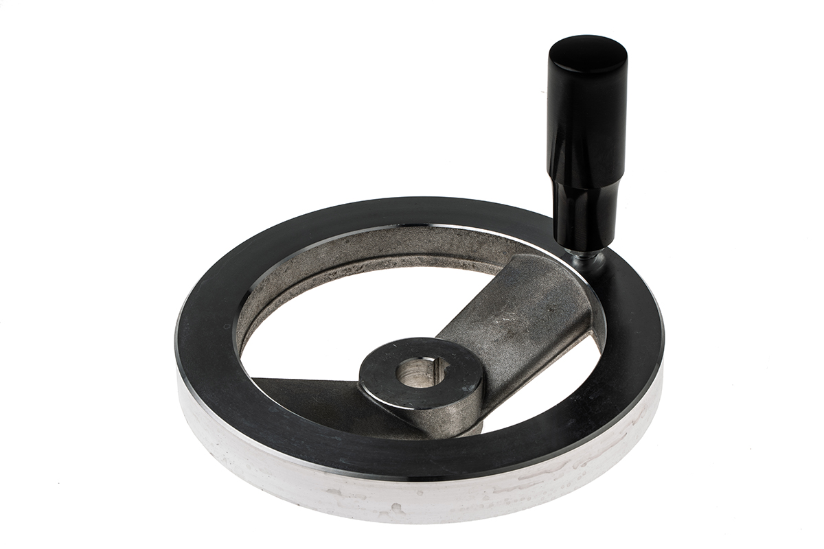 RS PRO Silver Die Cast Aluminium Hand Wheel, 140 mm diameter