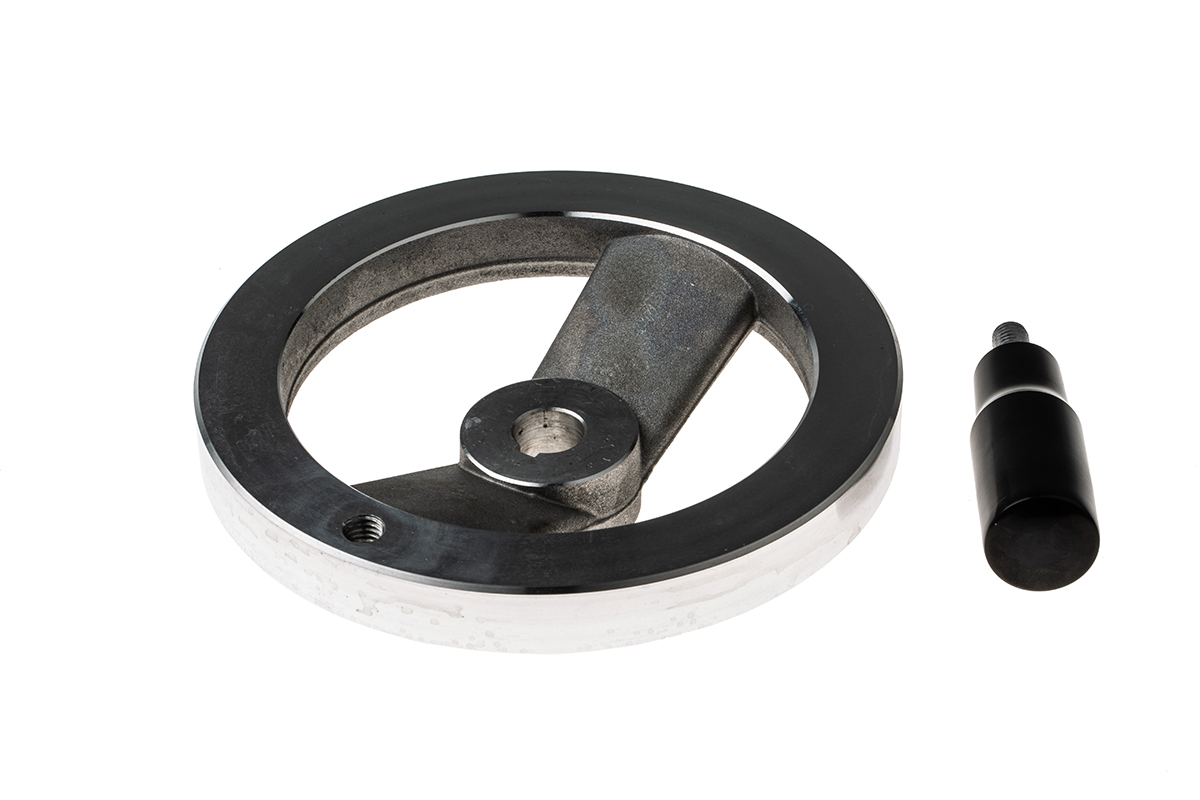 237-536 RS PRO Silver Die Cast Aluminium Hand Wheel, 140 mm diameter