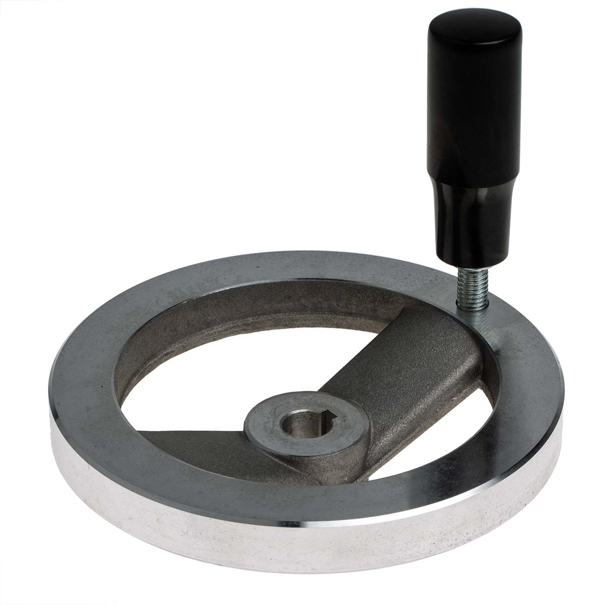 RS PRO Silver Die Cast Aluminium Hand Wheel, 125 mm diameter
