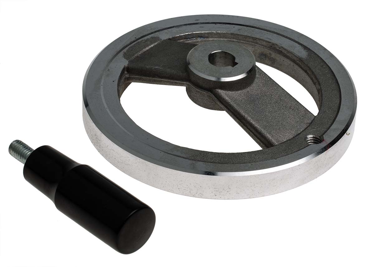237-552 RS PRO Silver Die Cast Aluminium Hand Wheel, 125 mm diameter