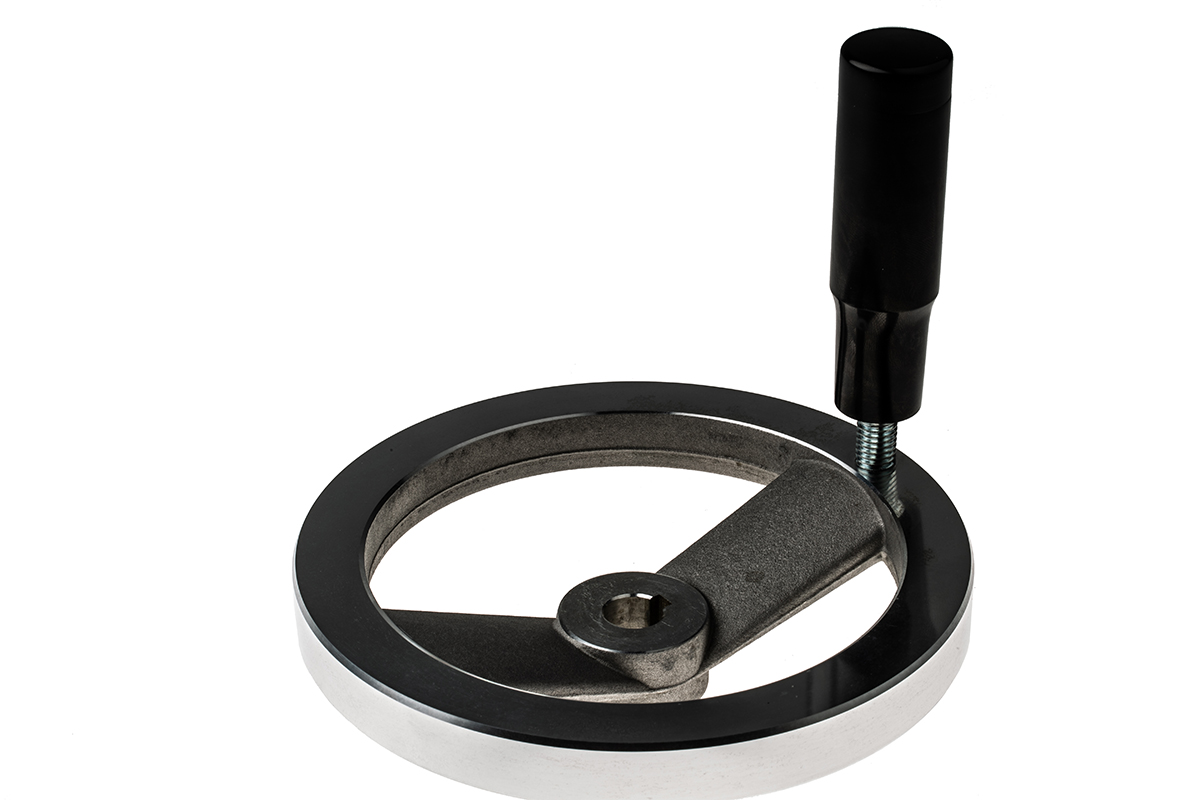 RS PRO Silver Die Cast Aluminium Hand Wheel, 160 mm diameter