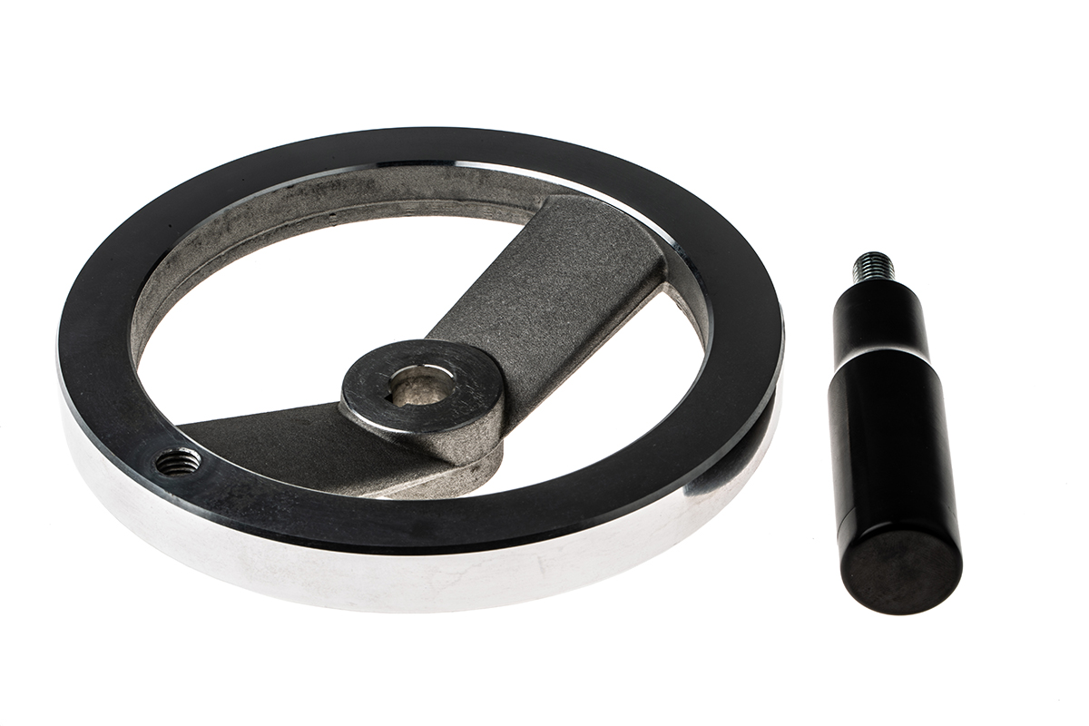 237-558 RS PRO Silver Die Cast Aluminium Hand Wheel, 160 mm diameter