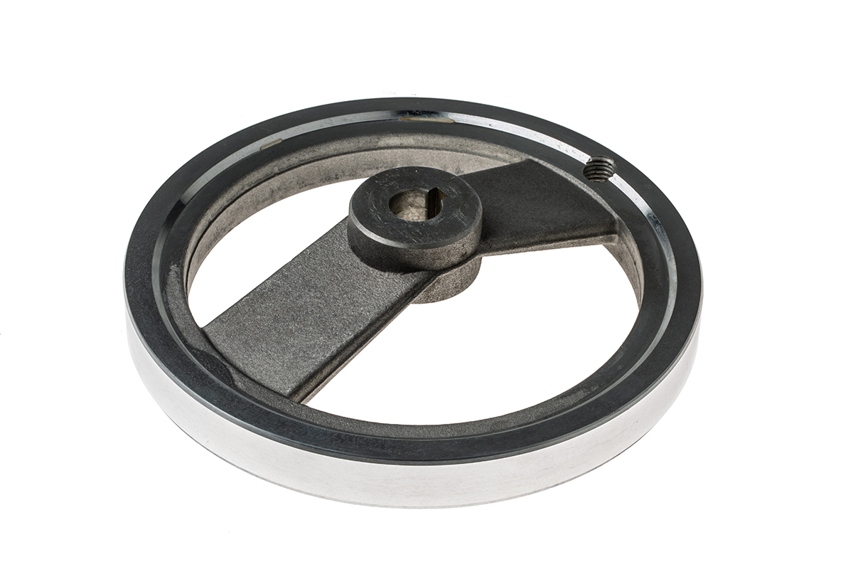 237-558 RS PRO Silver Die Cast Aluminium Hand Wheel, 160 mm diameter