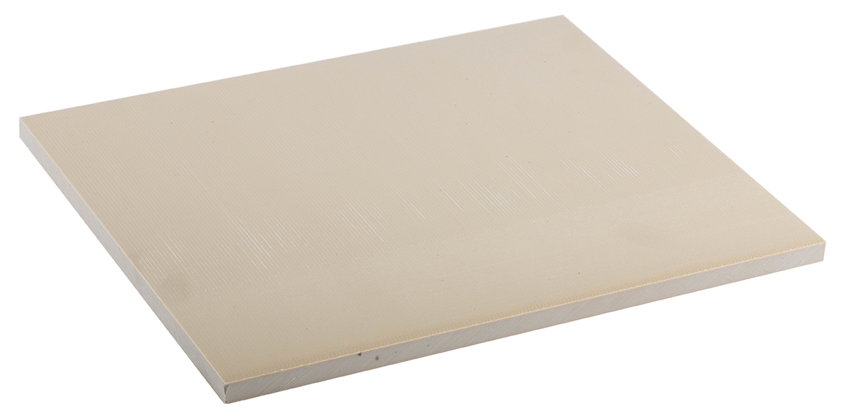 237-7706 RS PRO Beige Polyetheretherketone Plastic Sheet, 300 mm x 245mm x 10 mm