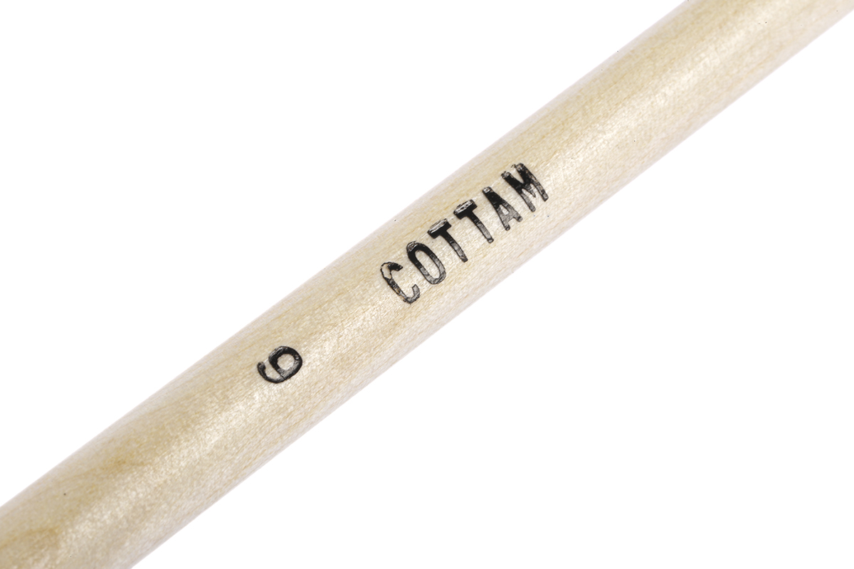 237-9190 Cottam Thin, 6.4 mm Fibre Paint Brush with Round Bristles