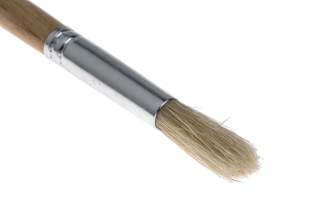 237-9229 Cottam Thin, 12.7 mm Fibre Paint Brush with Round Bristles