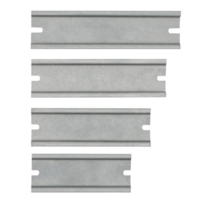 RS PRO Galvanised Steel Unperforated DIN Rail, 80 mm x 35mm x 8 mm