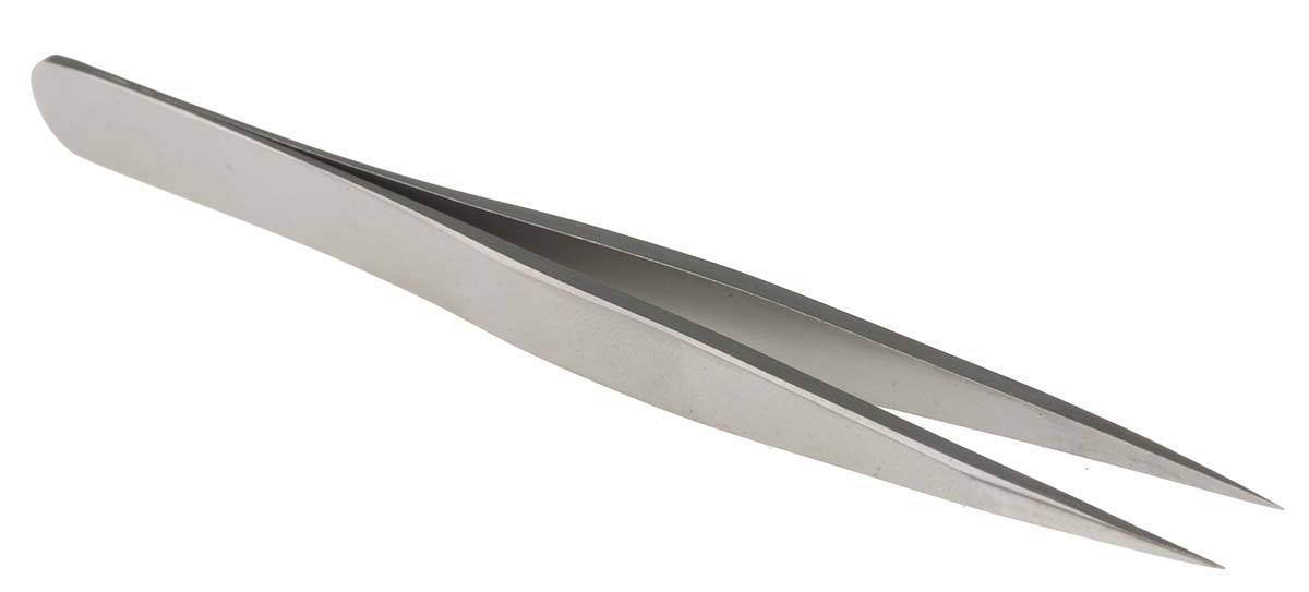 RS PRO 90mm Stainless Steel Fine Tweezer