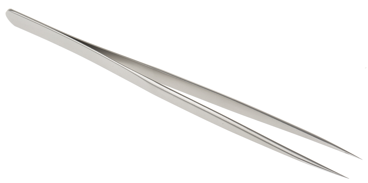 RS PRO 140mm Stainless Steel Narrow Tweezer