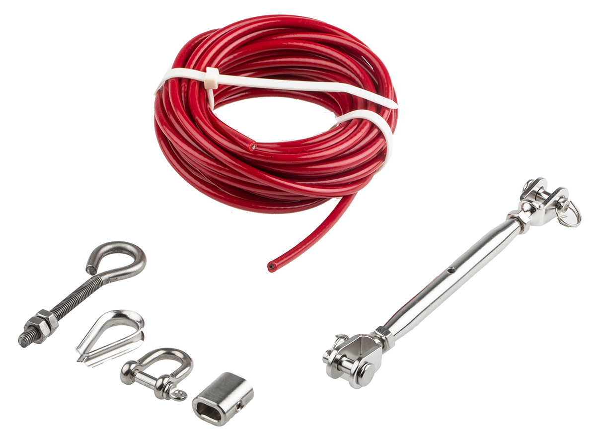 RS PRO Rope Pull Switch Cable 3.2 mm, 5 m