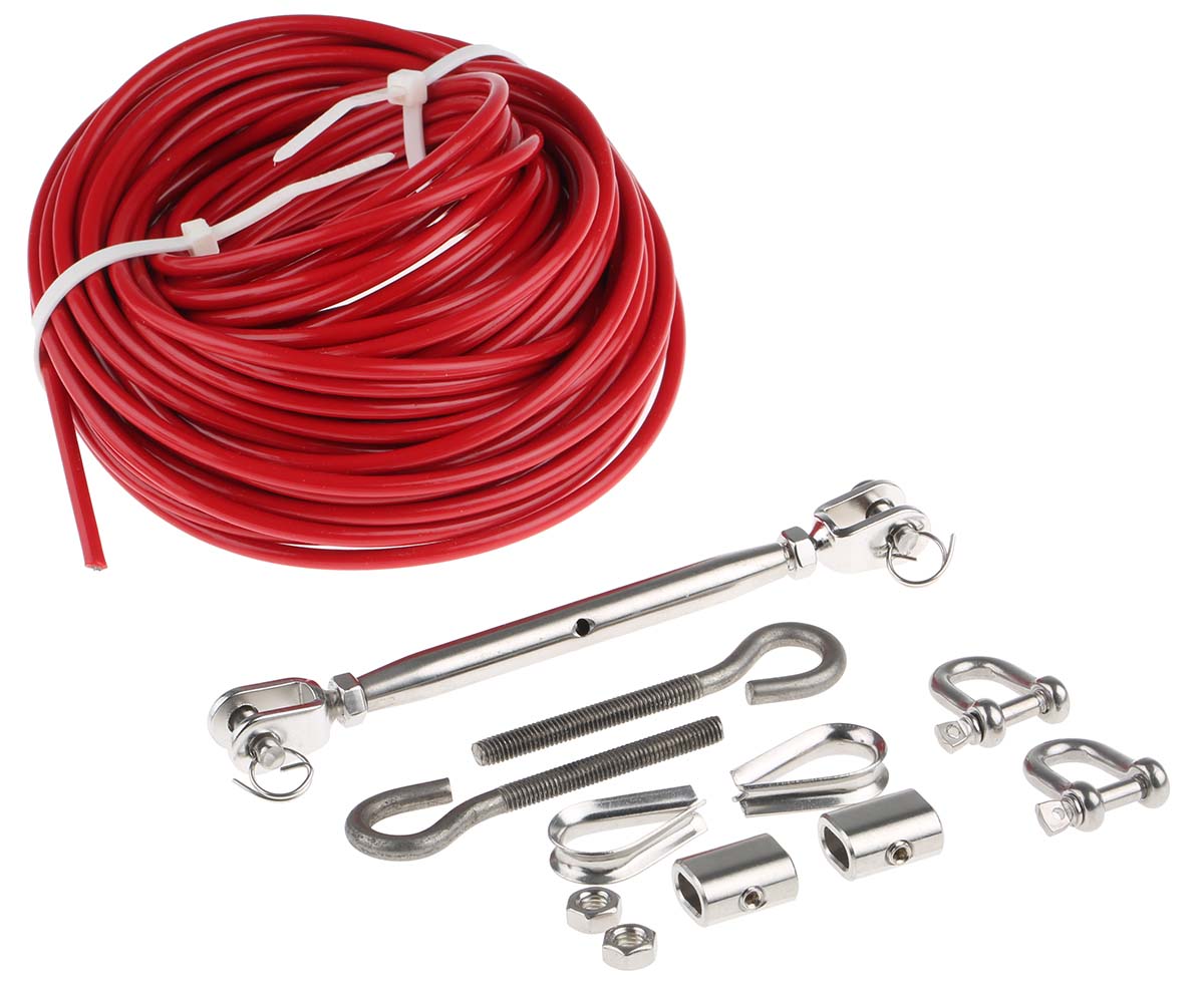 RS PRO Rope Pull Switch Cable 3.2 mm, 15 m