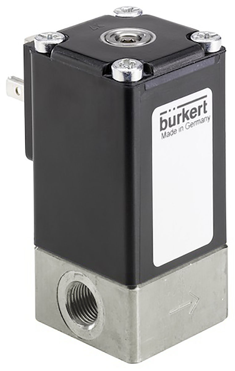 Burkert Proportional Solenoid Valve 239076, 2 Port, NC, 24V dc 3.18 mm, 3.18 mm